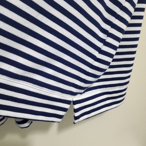 Lands' End striped polyester blend short sleeve shirt woman's size 3X - Picture 5 of 8